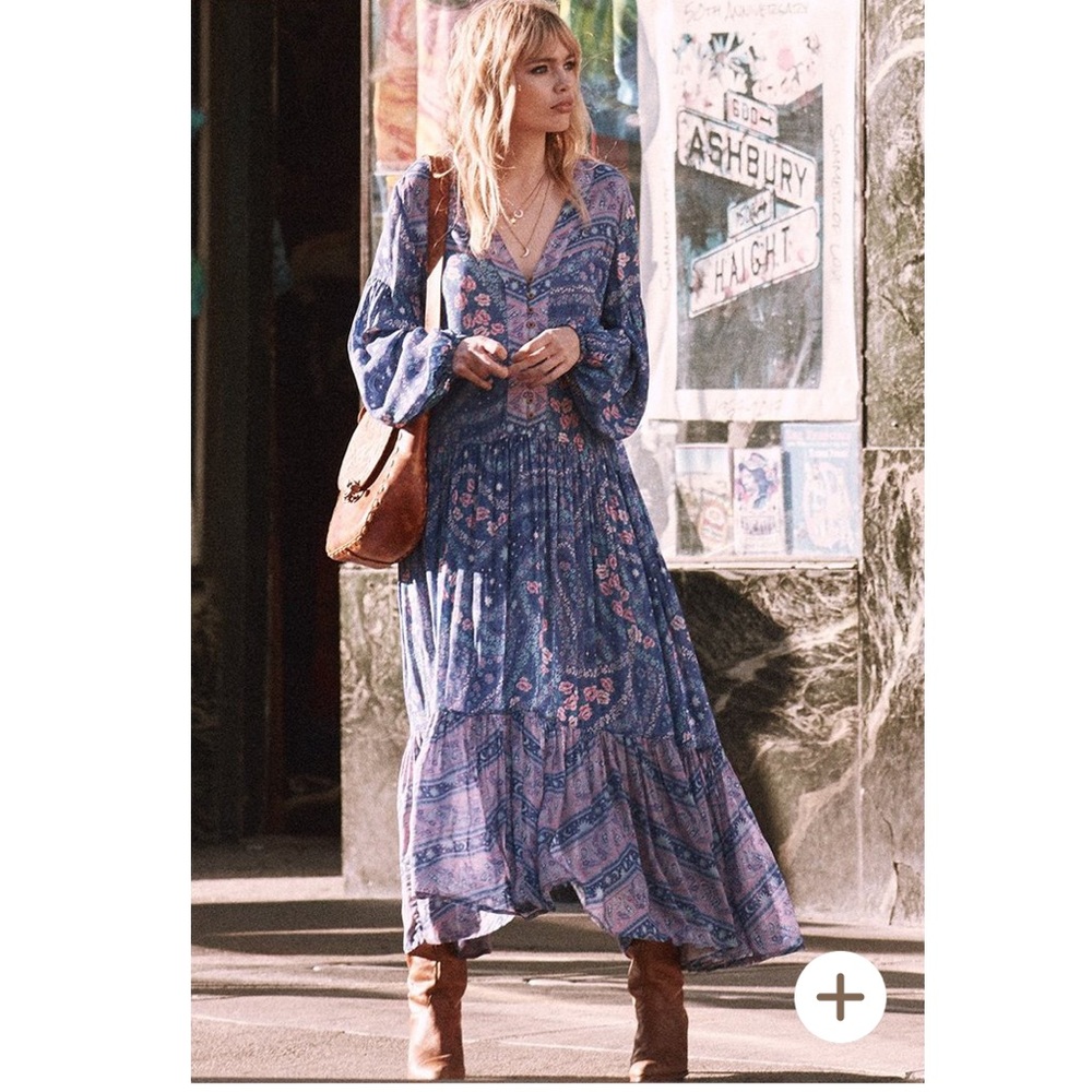 Spell & The Gypsy City Lights Gown Indigo XXS 💕 - Picture 2 of 8